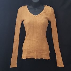 Juniors Gold Mudd Ribbed Long Sleeve Shirt